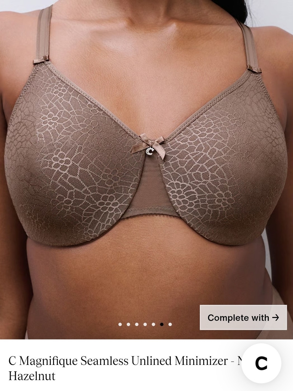 Chantelle Hazelnut Seamless Unlined Minimizer Bra
